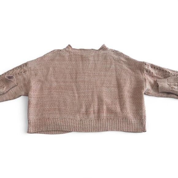 Forever 21 Women's Cropped Sweater |‎ Size Medium | Pink Knit Pullover - Picture 3 of 5